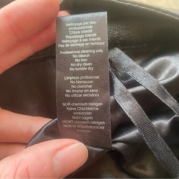 Women’s vintage Zadig & Voltaire black leather pants size 36(France) 2 in USA - Picture 9 of 10